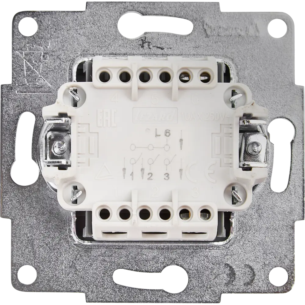 Выключатель Lezard Karina 3 клавиши цвет матовый серый STLM-2205447 - Вид №2