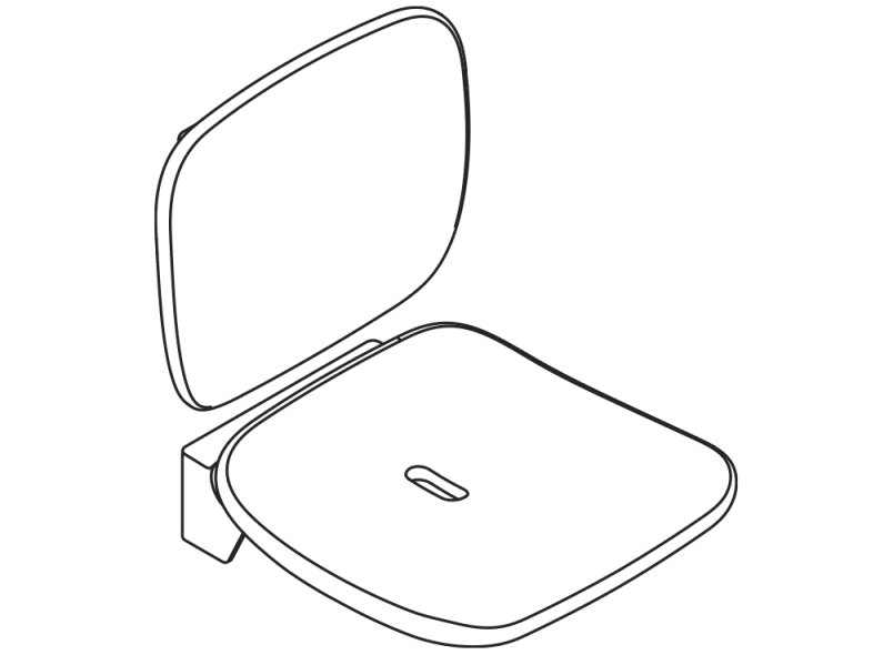 802.51.23260 удобство складного сиденья HEWI Serie 802 LifeSystem  - Вид №3