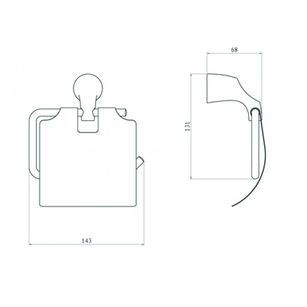 Бумагодержатель с крышкой RUSH Devon 75111 sun-id-561091 - Вид №1