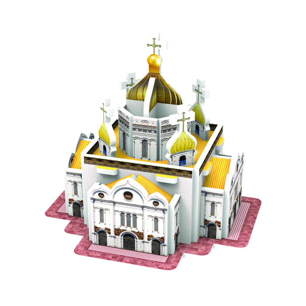 3D Пазл "Две столицы" 17029 Храм Христа Спасителя, Москва Не в масштабе IQ 3D sun-id-2094156