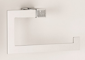 H9000/05CRС Sanibano Diamond, полотенцедержатель - полукольцо, цвет хром-кристаллы Swarovski crystal