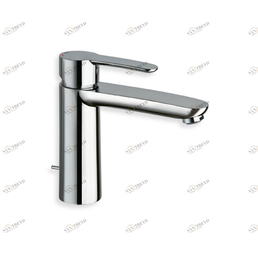 CRIND265 Смеситель для умывальника MEDIUM с картриджем C3 LLC ENERGY SAVING и выдвижным сливом 1 "1/4. Cristina Rubinetterie 