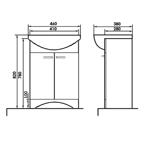 O-mebel напольная тумба с раковиной Сити-45 Белый ORANGE sun-id-1517195 - Вид №3