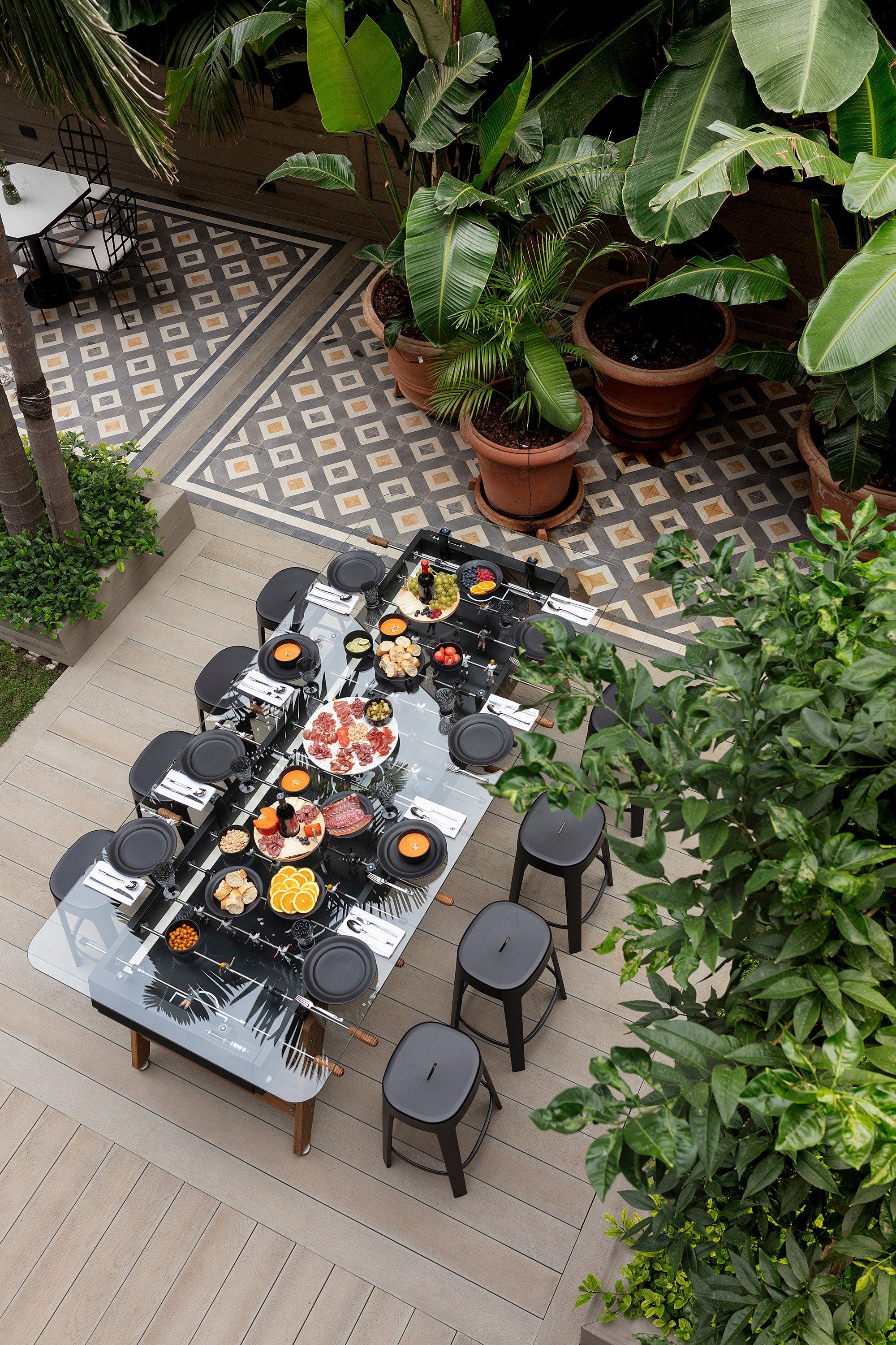 Прямоугольный обеденный стол из стали и стекла RS Barcelona RS MAX ARCH-00011590 - Вид №9