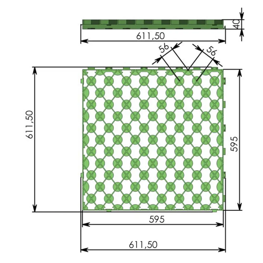 Газонная решетка GIDROLICA 60×60 см для укрепления травяного покрытия 82878091 STLM-0037387 - Вид №5