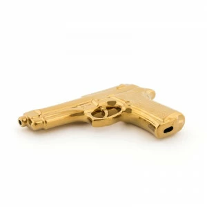 Статуэтка декоративная фарфоровая 14х22 см Memorabilia Gold My Gun SELETTI  00-3883222 Золото