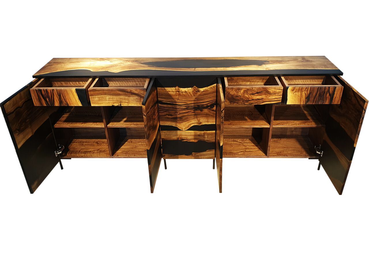 Шкаф из орехового дерева и смолы с распашными дверями Legnor LEG2408756 ARCH-00108510 - Вид №1