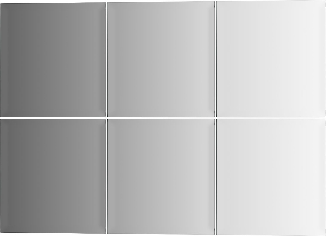 BY 1501 Зеркальная плитка с фацетом 10 mm - комплект 6 шт EVOFORM Refractive