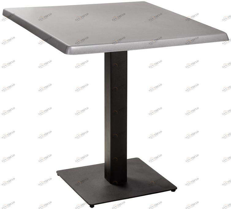 2646 Стол Квадро 80*80 Серебро R-HOME 160402+170505brushed_silver