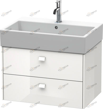BR415402222 Brioso Тумбочка подвесная Белый глянцевый декор Duravit
