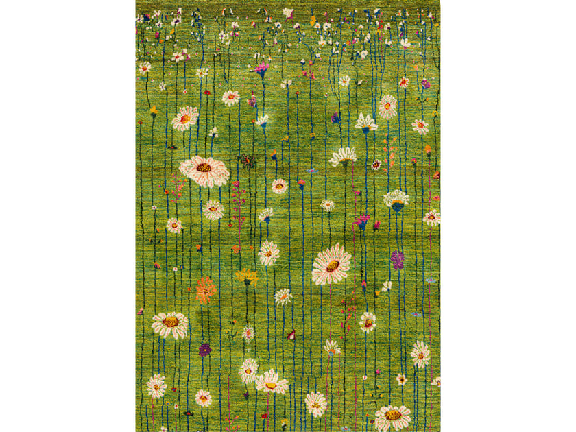Прямоугольный шерстяной цветочный ковер Zollanvari Flower Meadow ARCH-00037440