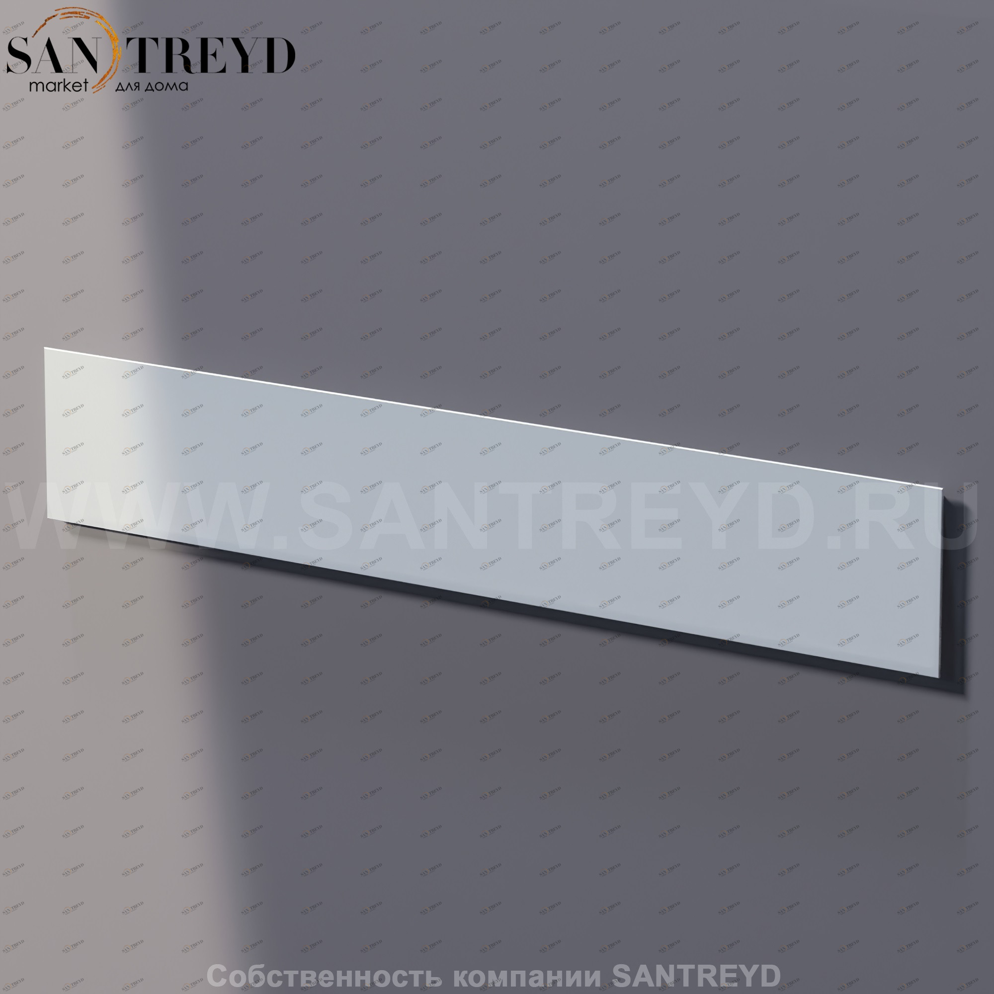 Agape NUDO Прямоугольное горизонтальное зеркало: длина 240 см, высота 40 см ASPE2440O