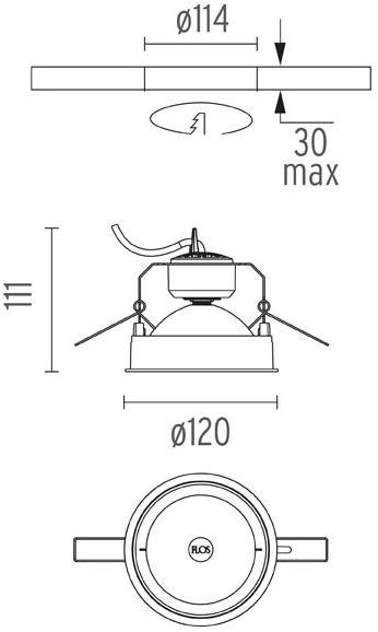 Flos Встраиваемый алюминиевый галогенный светильник Architectural collection - downlights sun-id-1460360 - Вид №2