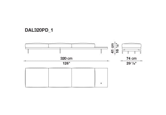 3-местный тканевый диван с полуостровом B&B Italia док ARCH-00061121 - Вид №202