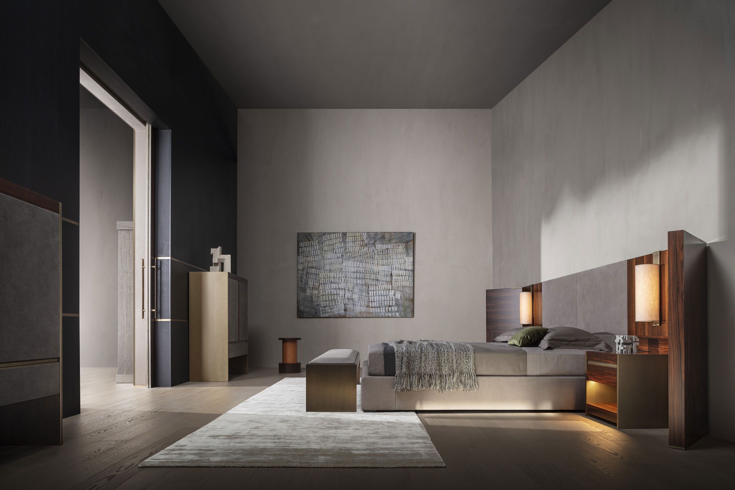 Прямоугольная тумбочка из эвкалипта с ящиками OAK Metronome ARCH-00069070 - Вид №3