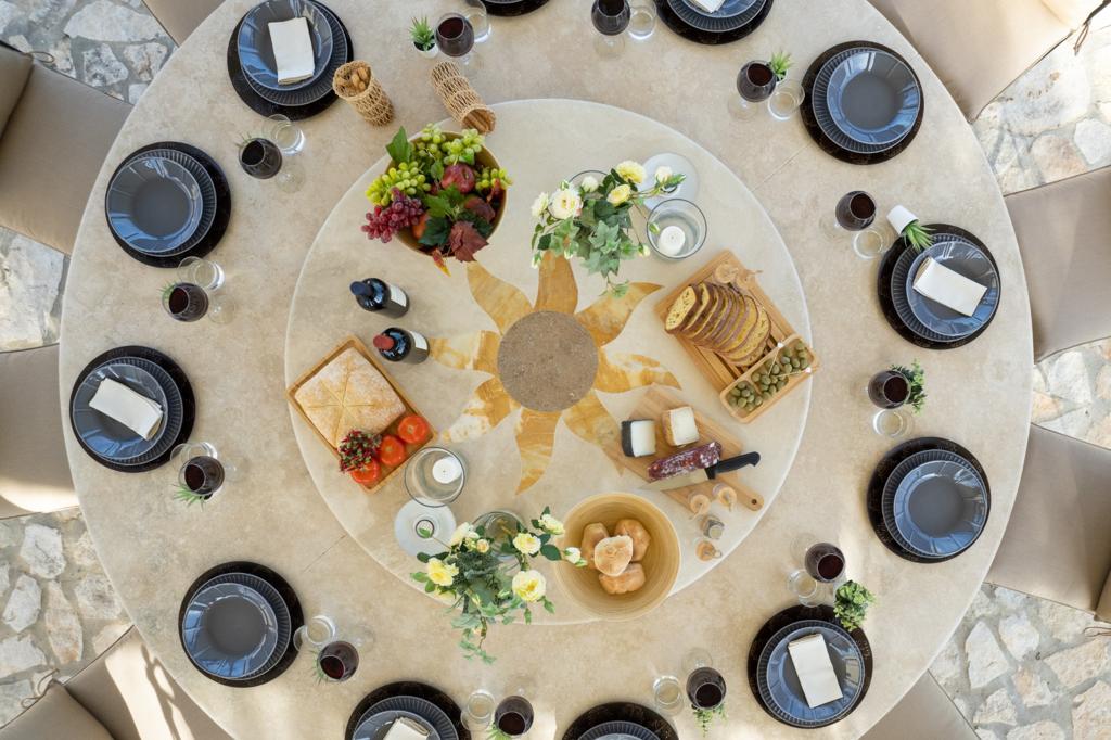 Круглый каменный садовый стол GH LAZZERINI Tavolo in pietra 12 ARCH-00092441 - Вид №4