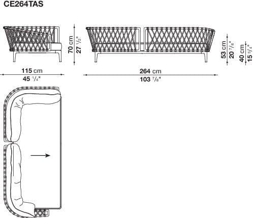 Ткань сад диван B&B Italia Outdoor ARCH-00084560 - Вид №22