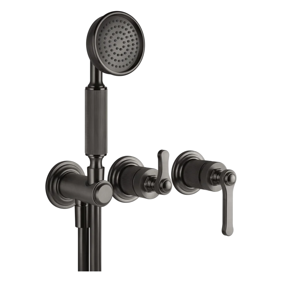 Смеситель для душа 65036 707 Gessi Venti20 ЧЕРНЫЙ МЕТАЛЛ BR. PVD 65036707