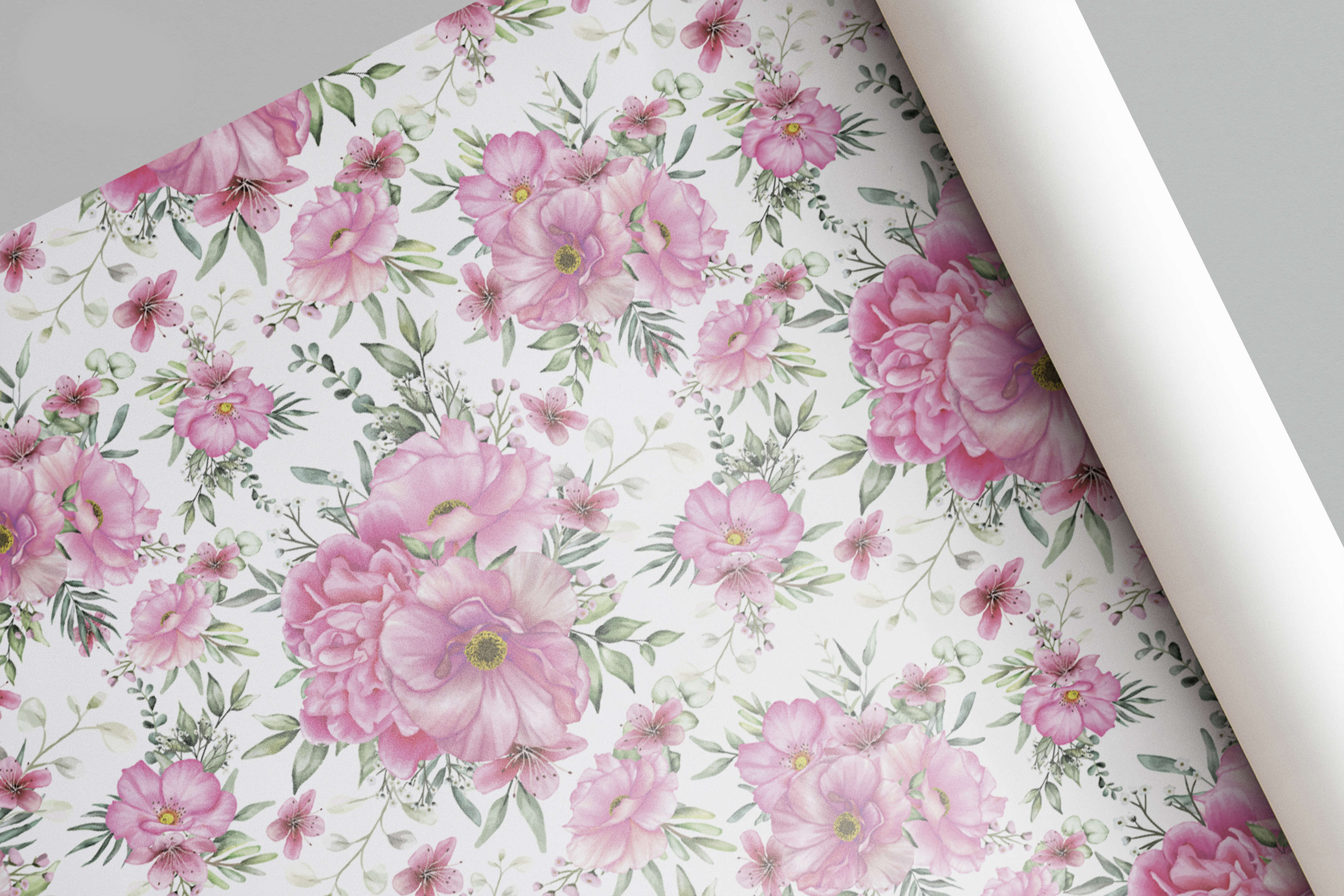 Упаковочная бумага «Нежные цветы» 100x70 см 85262970 Симфония STLM-0060614 - Вид №1