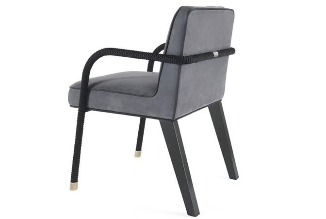 Gianfranco Ferré Home Мягкое кожаное кресло с подлокотниками Loop sun-id-1429738 - Вид №2