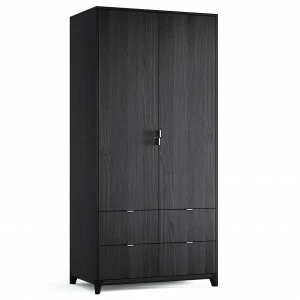 Шкаф двухдверный с ящиками черный Case №4 THE IDEA  210404 Черный