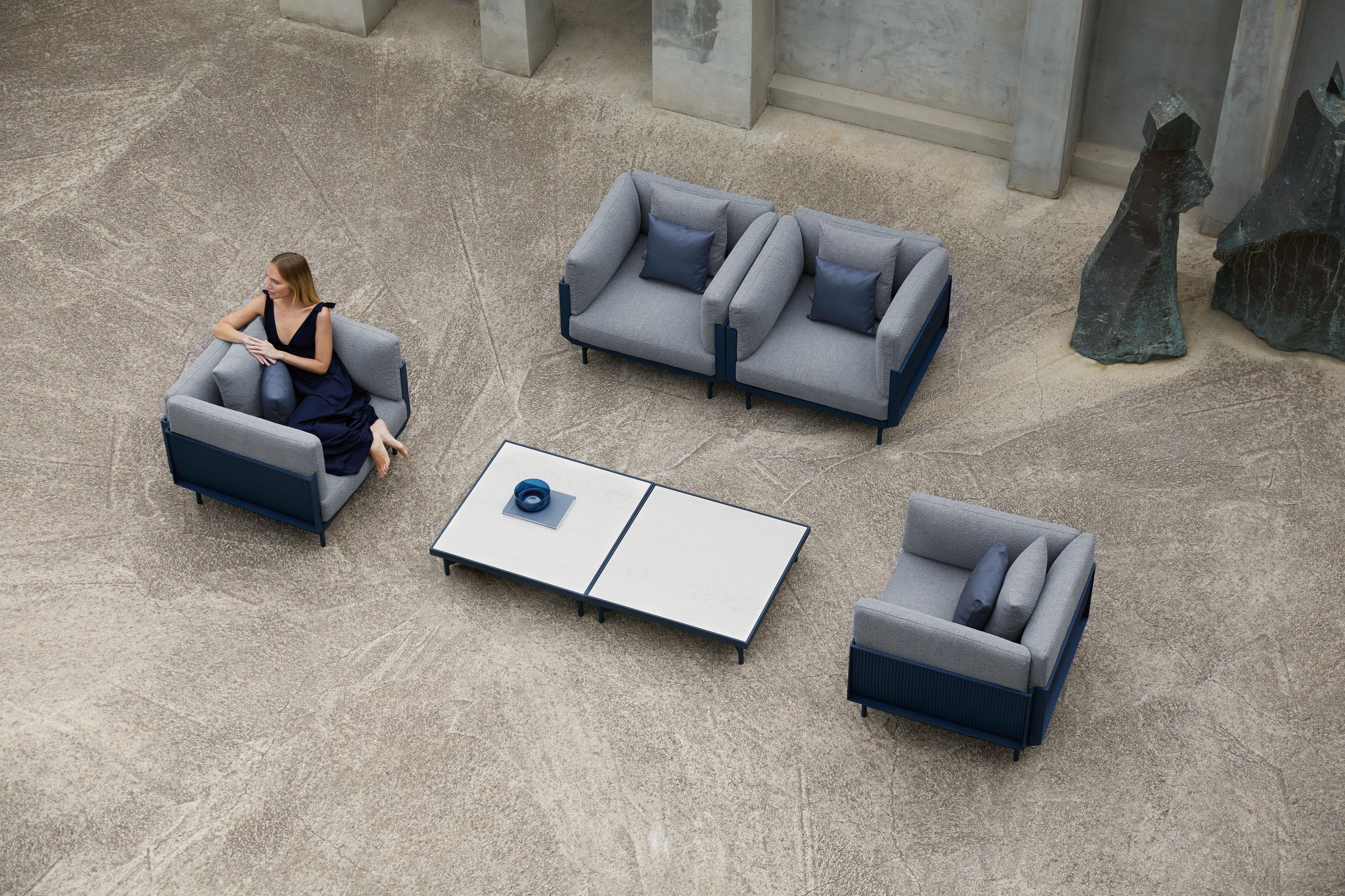 Фарфоровый квадратный садовый столик GANDIABLASCO волны ARCH-00028769 - Вид №28