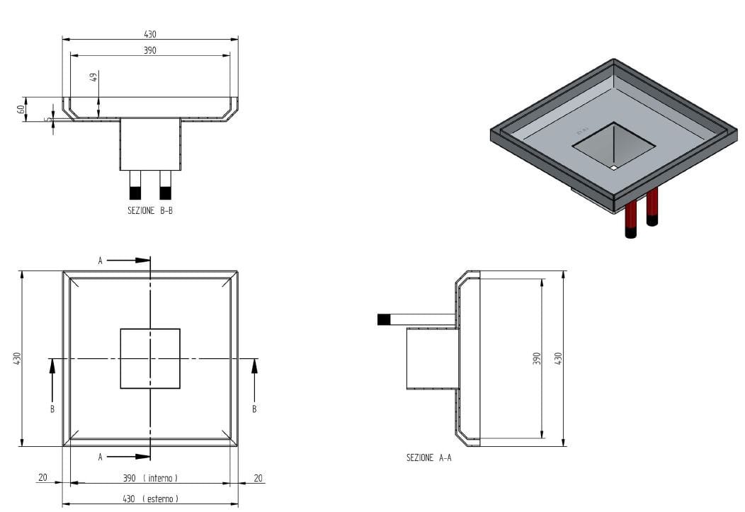 Двухсторонний газовый открытый камин ITALKERO NINFEA ARCH-00071263 - Вид №3