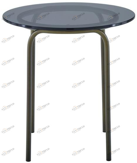 Ligne Roset Круглый высокий журнальный столик из закаленного стекла  19980380 