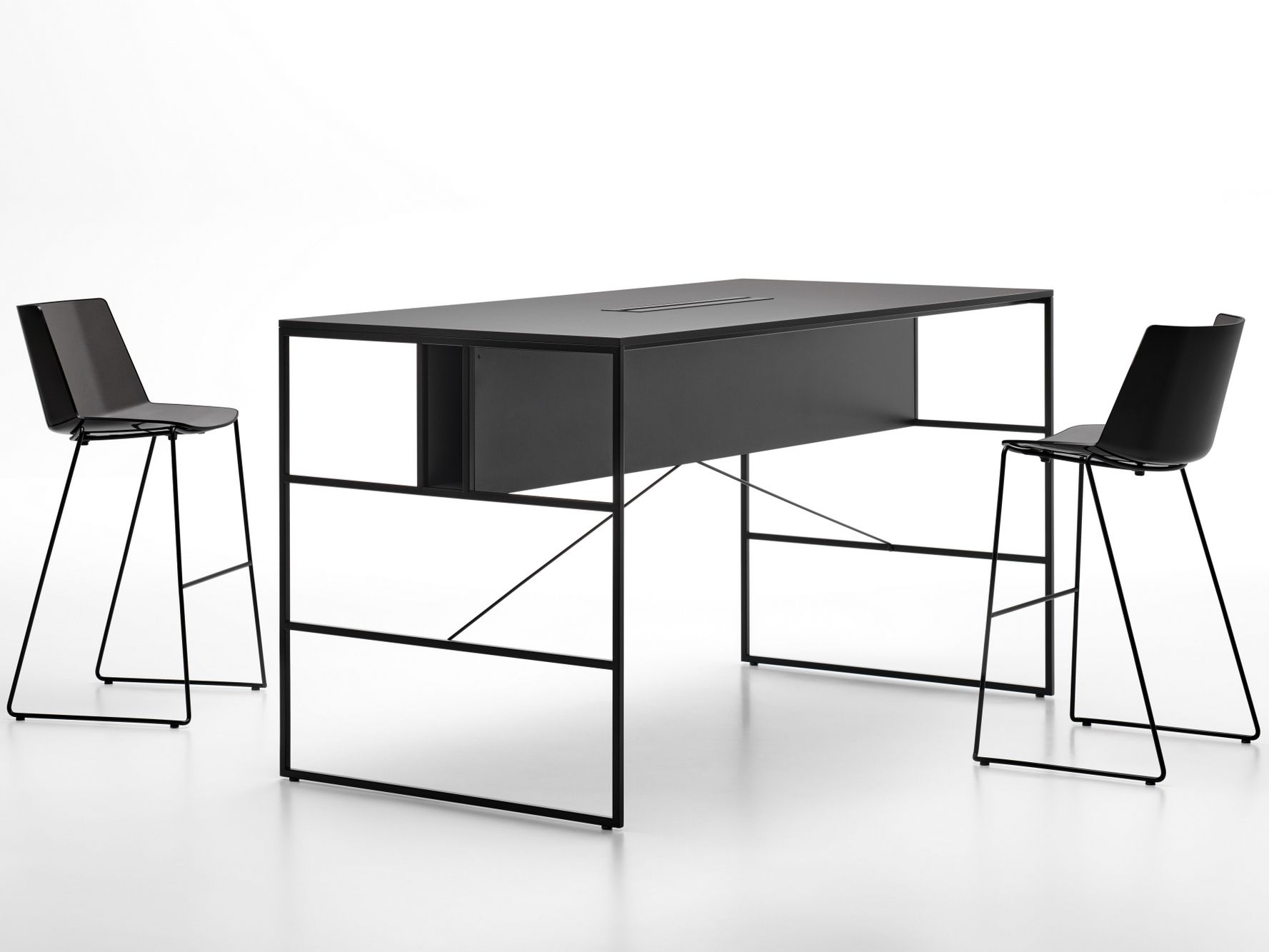 Высокий прямоугольный стол для совещаний из древесного волокна с системой люверсов MDF Italia 20.Двадцать ARCH-00122889 - Вид №1