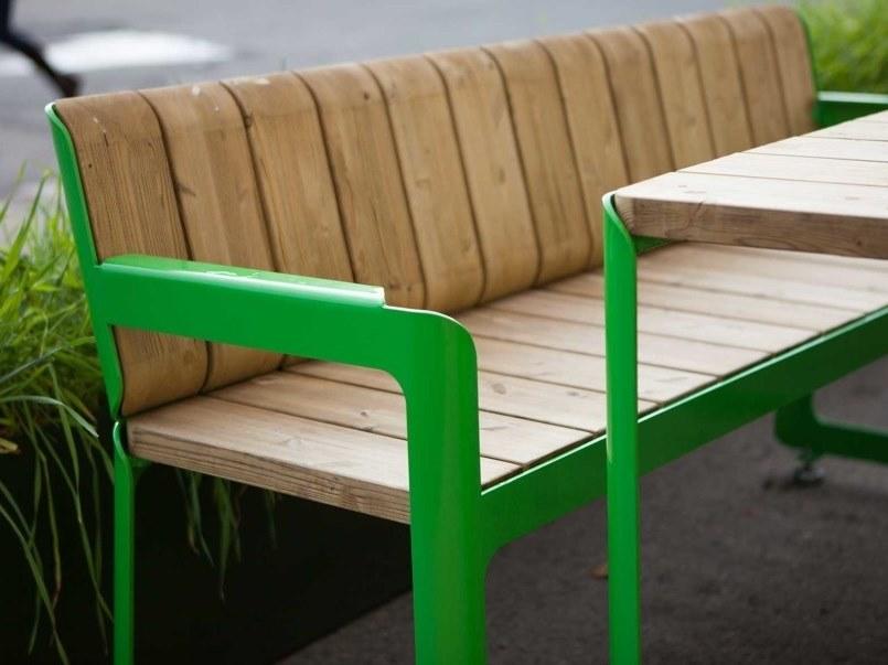 VESTRE Скамья из стали и дерева со спинкой Air sun-id-1411183 - Вид №2