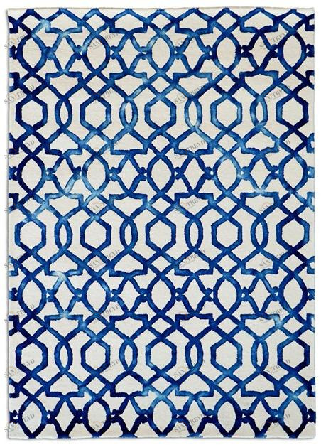 G.T.DESIGN Прямоугольный шерстяной коврик с геометрическими мотивами Casablanca sun-id-1465226