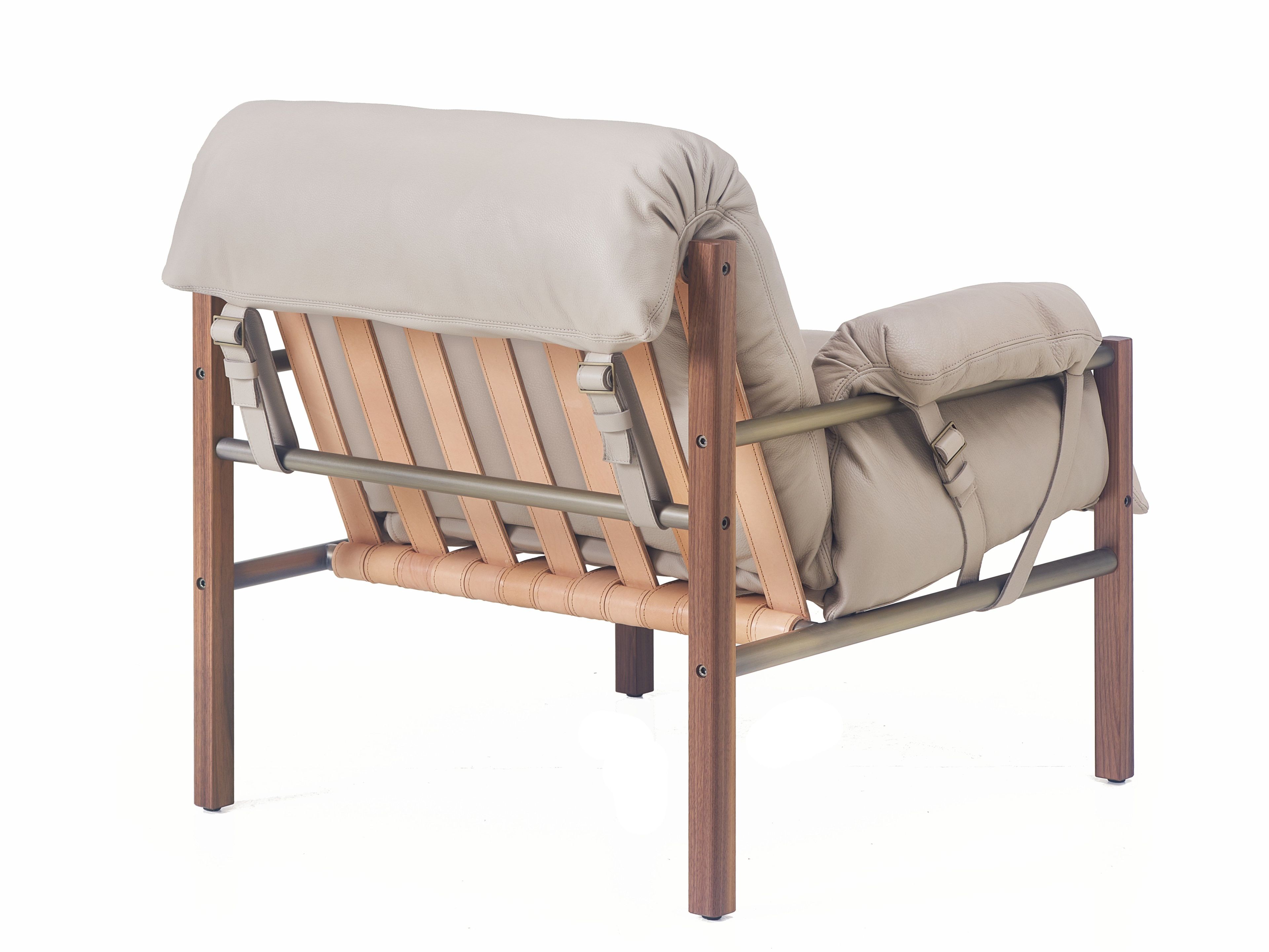 Кожаное клубное кресло с подлокотниками BassamFellows Слинг ARCH-00103401 - Вид №17