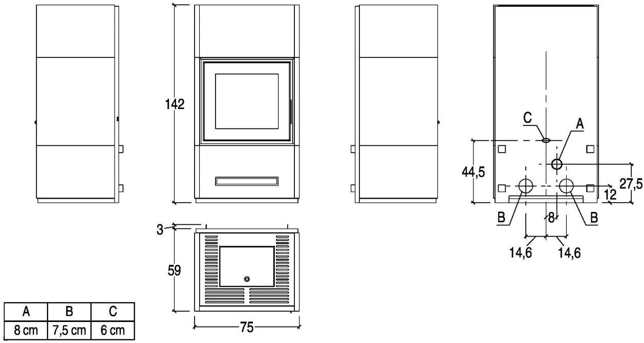Piazzetta Стальная печь на гранулах с Wi-Fi Premium sun-id-1347048 - Вид №2