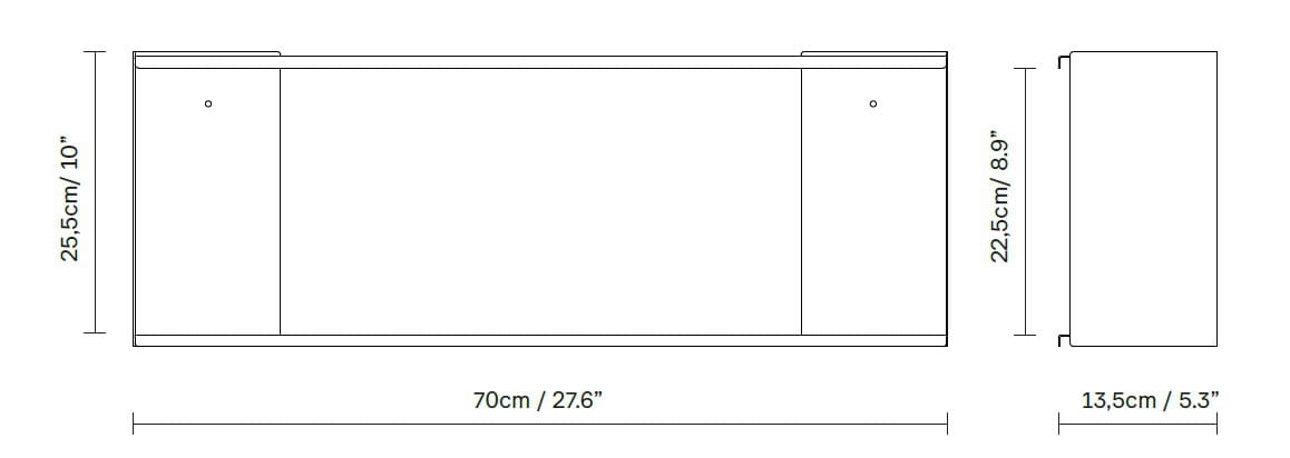 Горизонтальный навесной шкаф из нержавеющей стали Form & Refine конус ARCH-00089530 - Вид №4