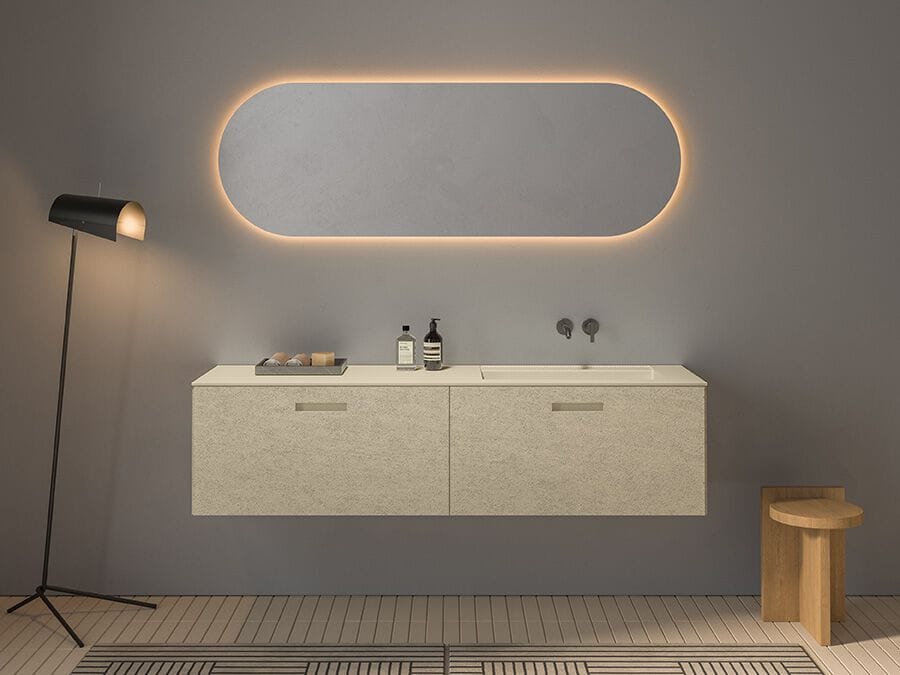 Модульный подвесной шкаф для ванной комнаты с ящиками Inbani Ease ARCH-00112496 - Вид №1