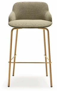 Quinti Sedute Барный стул из ткани с подставкой для ног Deep