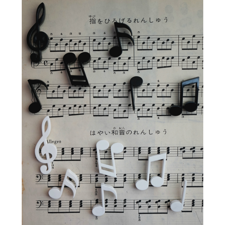 QL10260-BK Магниты на холодильник melody, 6 шт. Qualy  - Вид №3