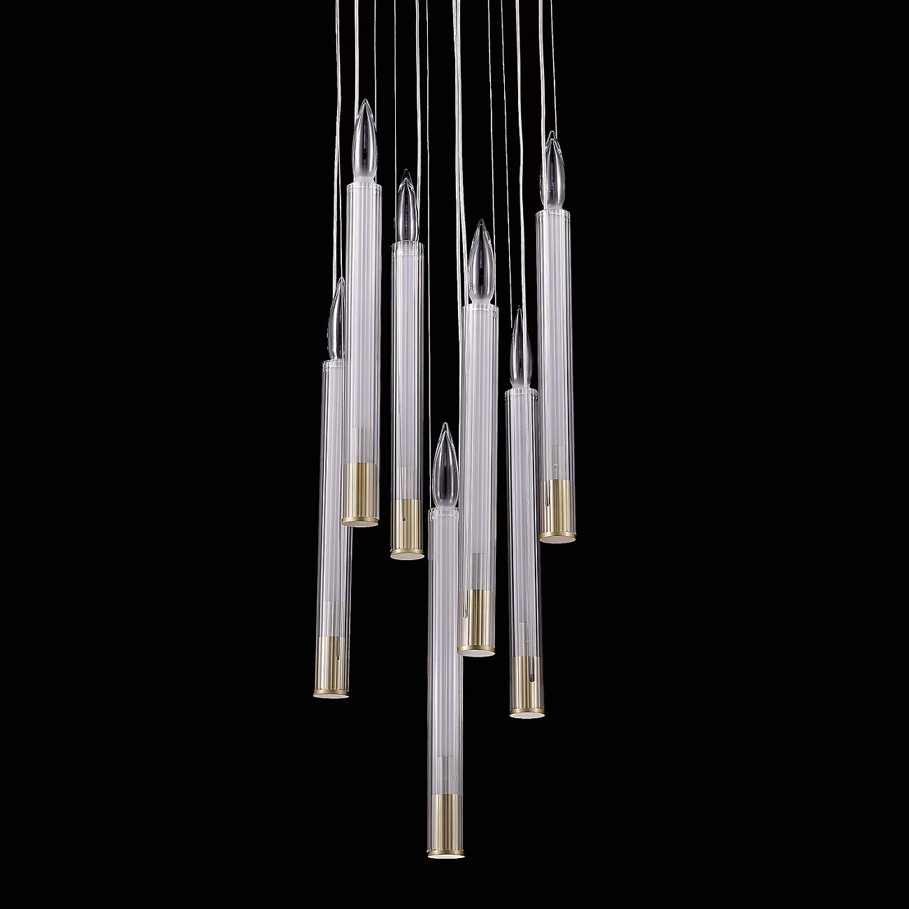 Светильник подвесной 120х32 см латунь Delight Collection P68094-7 brass DELIGHT COLLECTION ДИЗАЙНЕРСКИЕ 00-3882361 Золото;прозрачный  - Вид №1