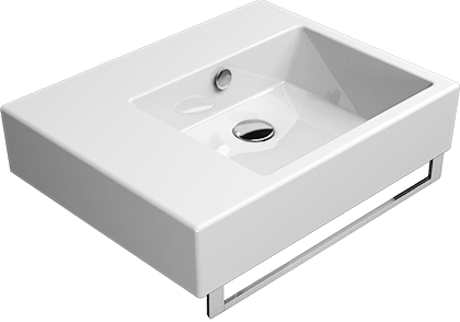 8939111 Подвесная раковина настенная овальная GSI ceramica Kube белая - Вид №1