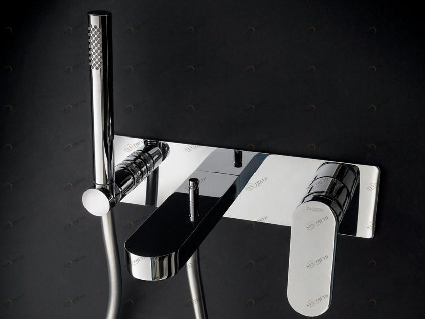 ZAZZERI Смеситель для ванны с ручным душем из латуни с тарелкой Trend x sun-id-1488064