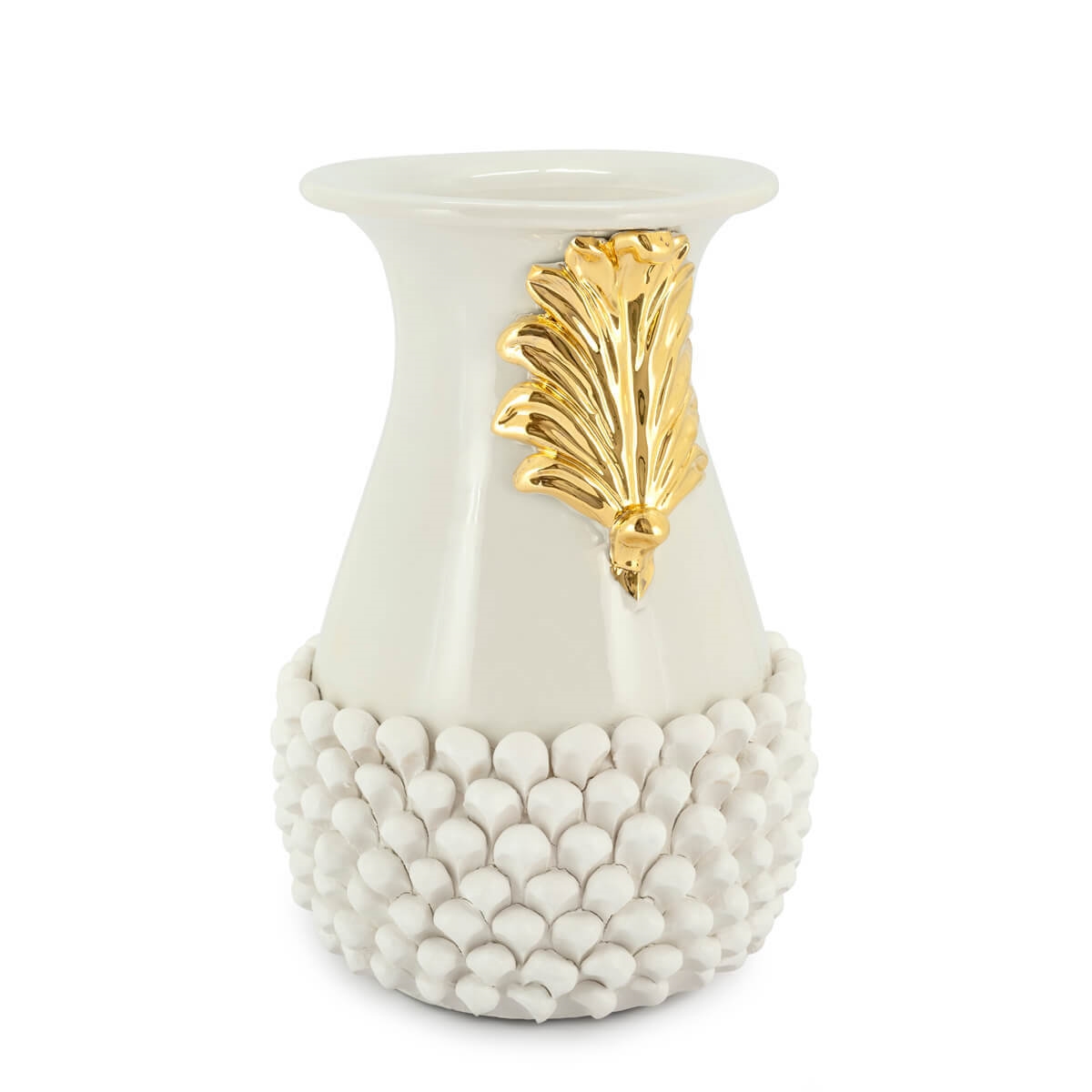 201037-18 ABHIKA ВАЗА ИМПЕРО WHITE/GOLD 