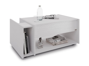 Журнальный столик в гостиной с отделением для хранения