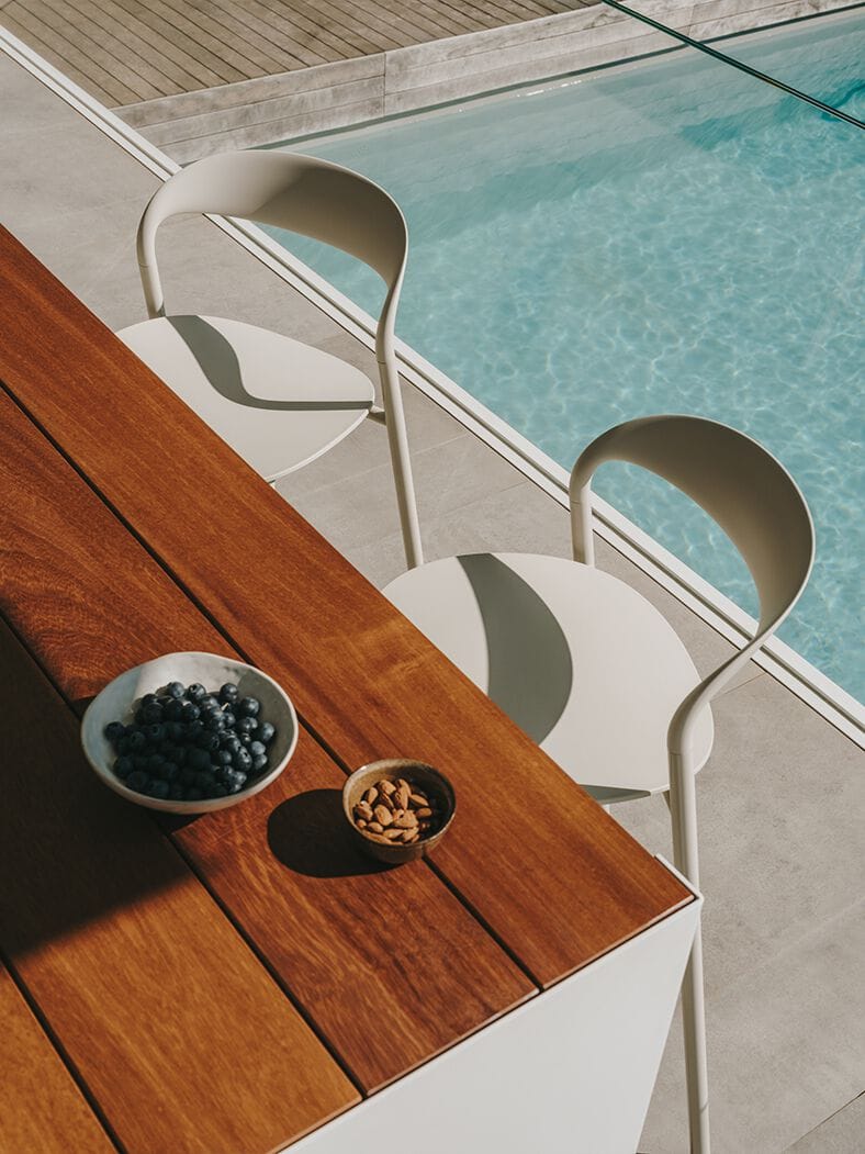 Высокий штабелируемый садовый стул из полипропилена со спинкой Lapalma HAWI OUTDOOR ARCH-00111194 - Вид №6