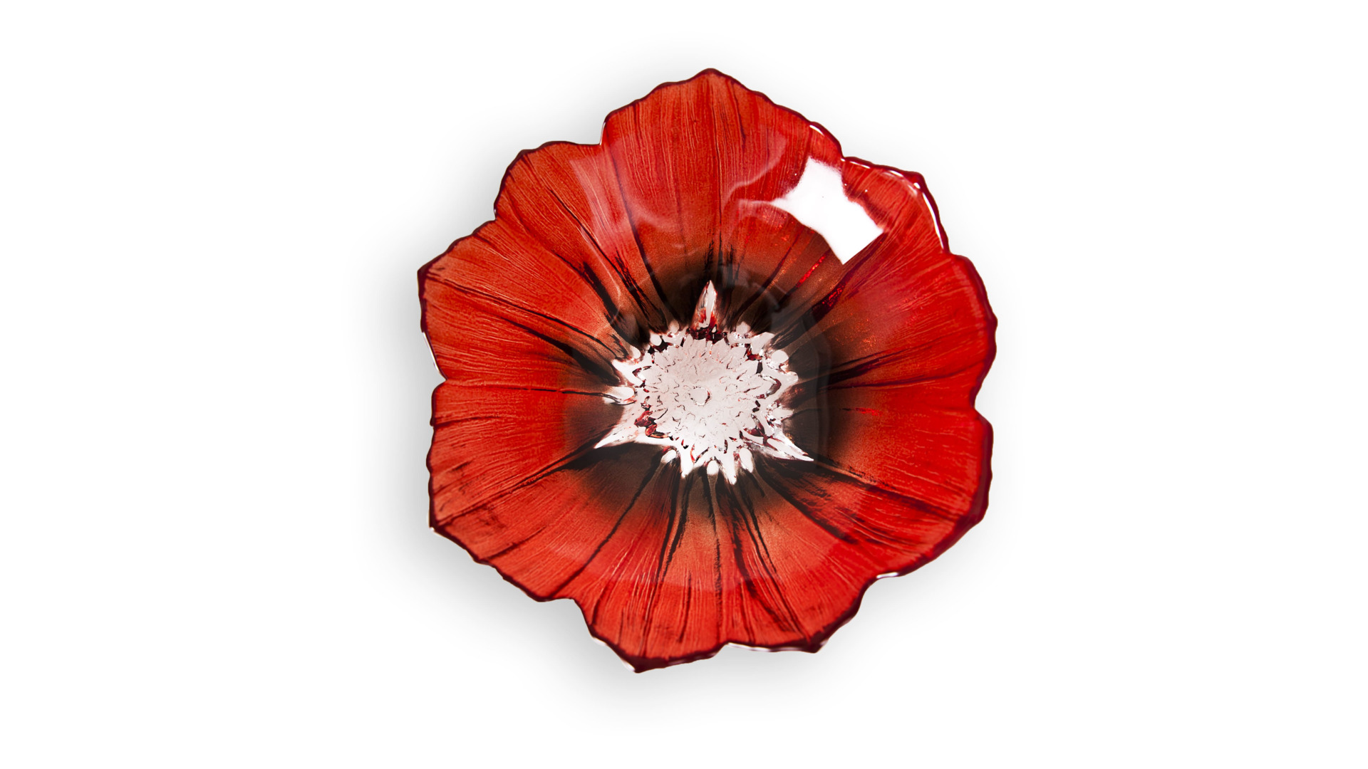 10663752 MALERAS Чаша "Мак", красная/чёрная, 140/50 мм  - Вид №1