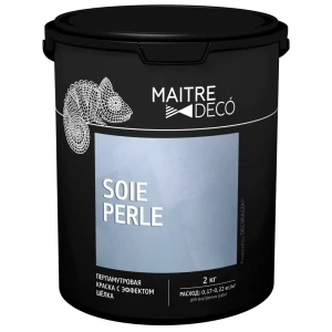 Краска перламутровая Maitre Deco «Soie Perle» эффект шелка 2 кг