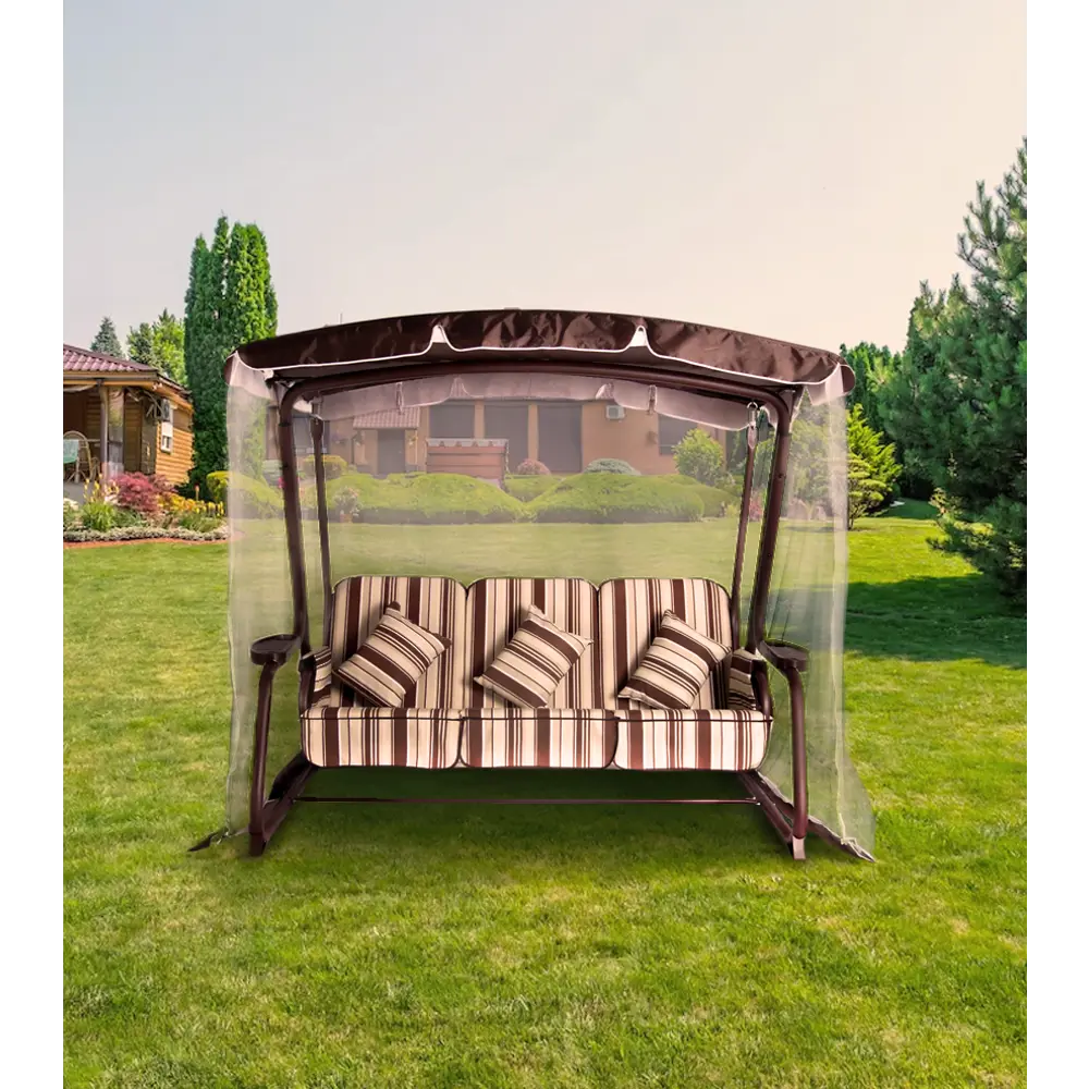 Качели садовые Emmi 3-х местные шоколадный Santreyd Качели садовые 3-х местные STLM-2193499 - Вид №20