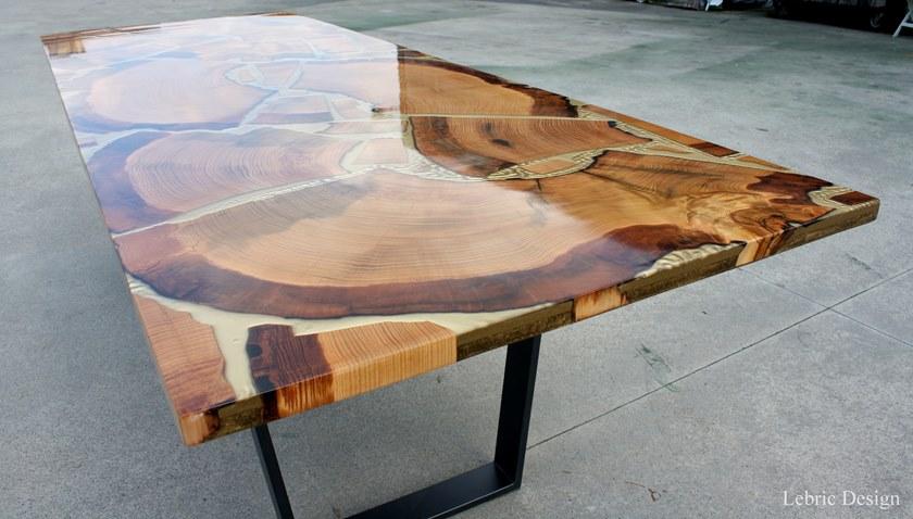 ANTICO TRENTINO Прямоугольный стол для гостиной Lebrìc design - legno e resina sun-id-1394958 - Вид №1