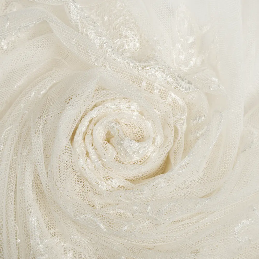 Тюль 1 п/м, вышивка на сетке, 280 см, цвет экрю GARDEN STLM-2073797