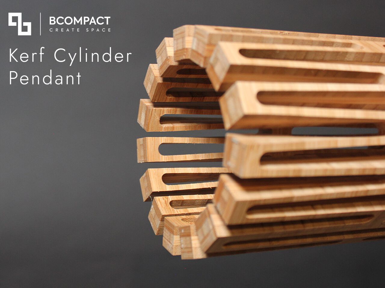 Бамбуковый подвесной светильник Bcompact Kerf ARCH-00142095 - Вид №4