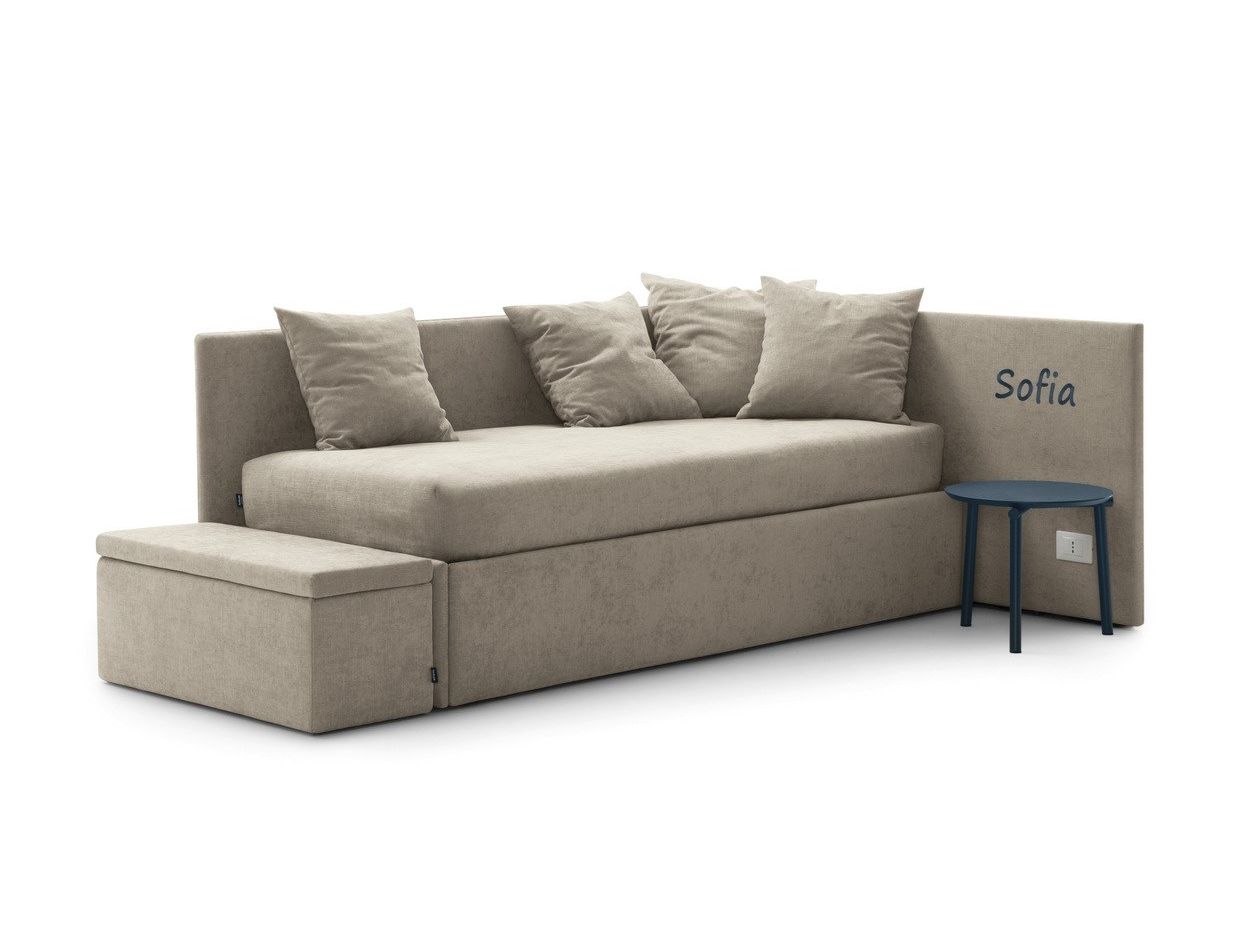 Угловая кровать с изголовьем и прямой боковой панелью Bolzan Line ARCH-00057892 - Вид №7